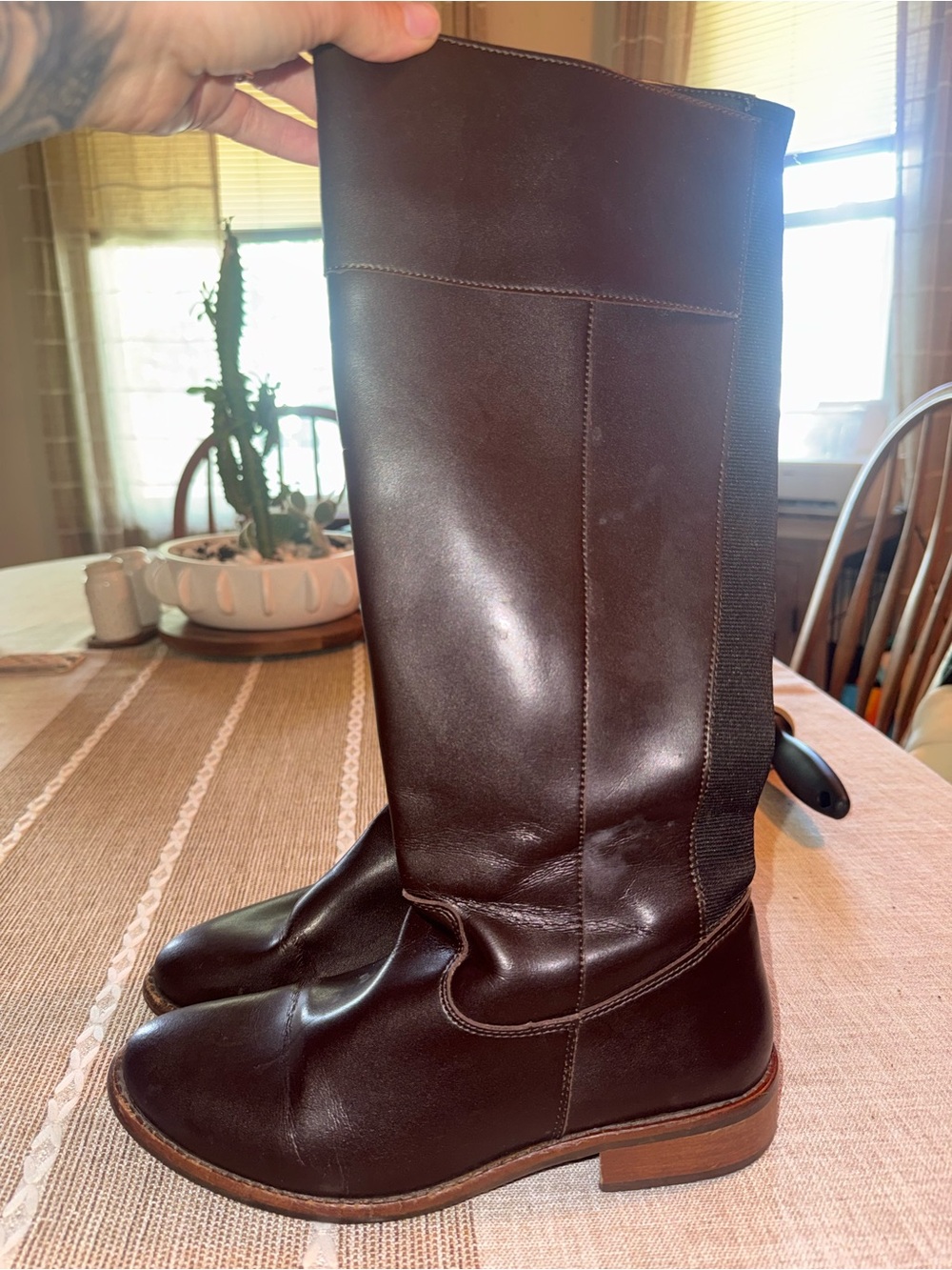 WVS Will’s Vegan Shoes Knee High Boots – Brown – EU 38 – Made in Portugal
